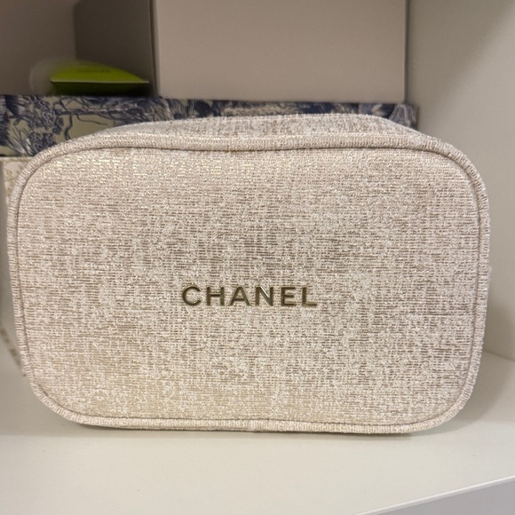 Chanel Textured Cream Cosmetic Pouch - Picture 1 of 4